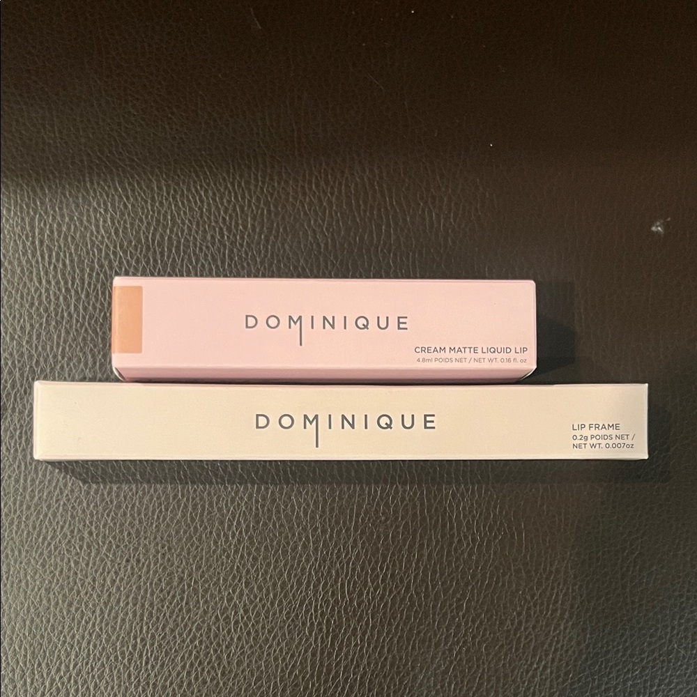 Dominique Cream Matte Liquid Lip l-Dolce and Lip Frame-Espresso shots